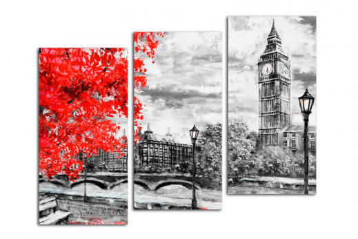 Модульная картина Осенний Лондон